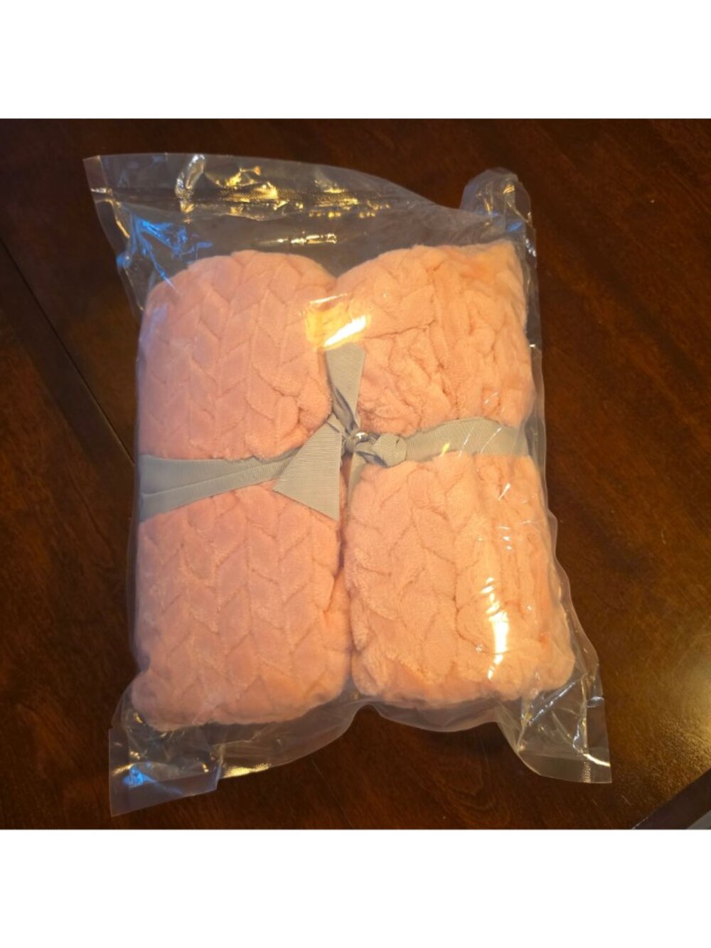 Pink Plush Throw Blanket Sleep Mask Headband Self Care Gift Set New - Picture 3 of 5